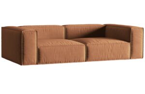 Micadoni Sametová pohovka Nuria 250 cm