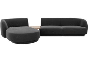 Micadoni Sametová rohová pohovka Miley 303 cm