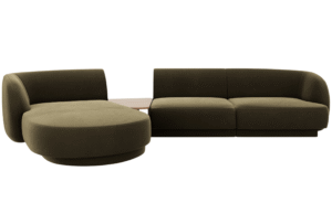 Micadoni Sametová rohová pohovka Miley 303 cm