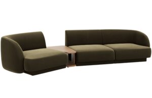 Micadoni Sametová pohovka Miley 303 cm