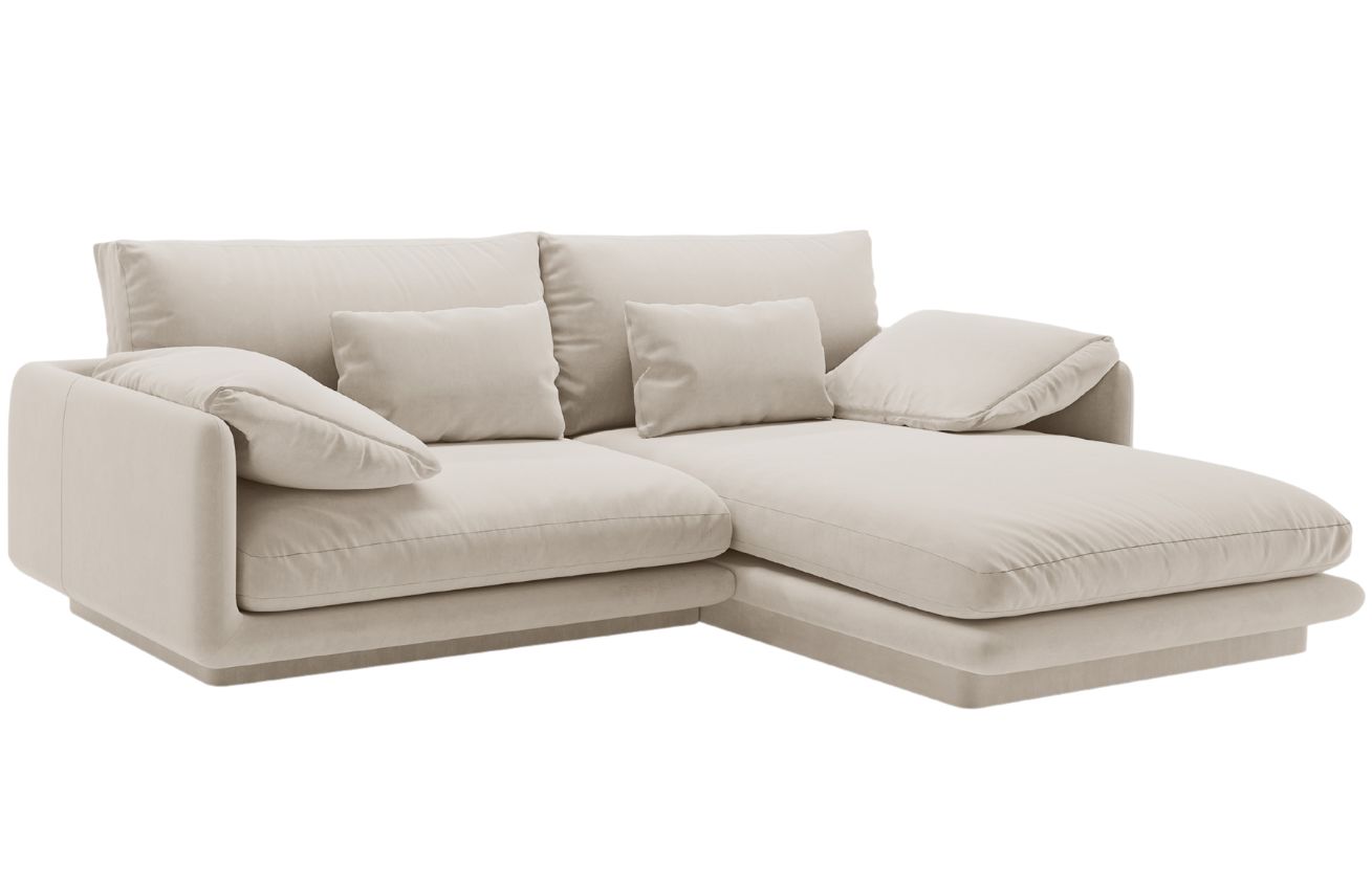 Micadoni Sametová rohová pohovka Torino 220 cm