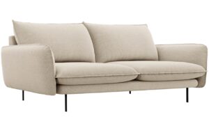 Cosmopolitan Design Béžová čalouněná trojmístná pohovka Vienna 200 cm