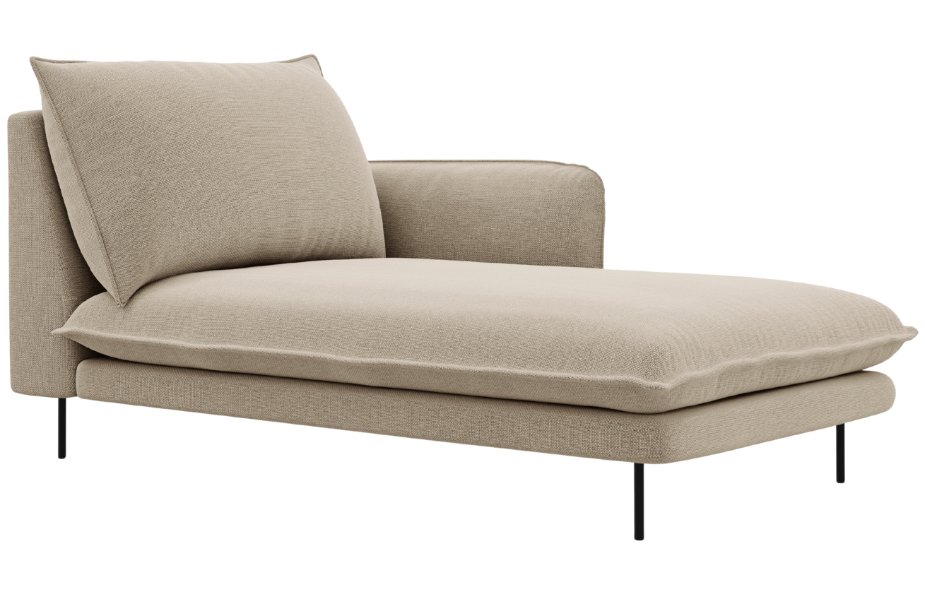 Cosmopolitan Design Béžová čalouněná lenoška Vienna 170 cm