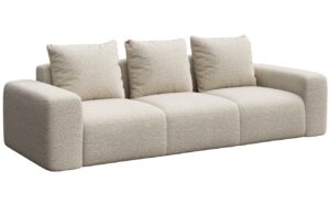 Rodier Béžová bouclé trojmístná pohovka Monce 287 cm