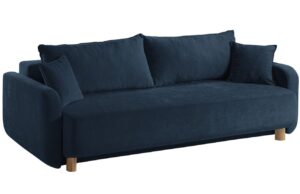 Micadoni Modrá rozkládací pohovka Elen 231 cm