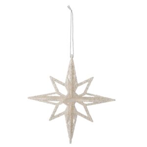 Bloomingville Stříbrná plastová vánoční ozdoba Chue 15 cm