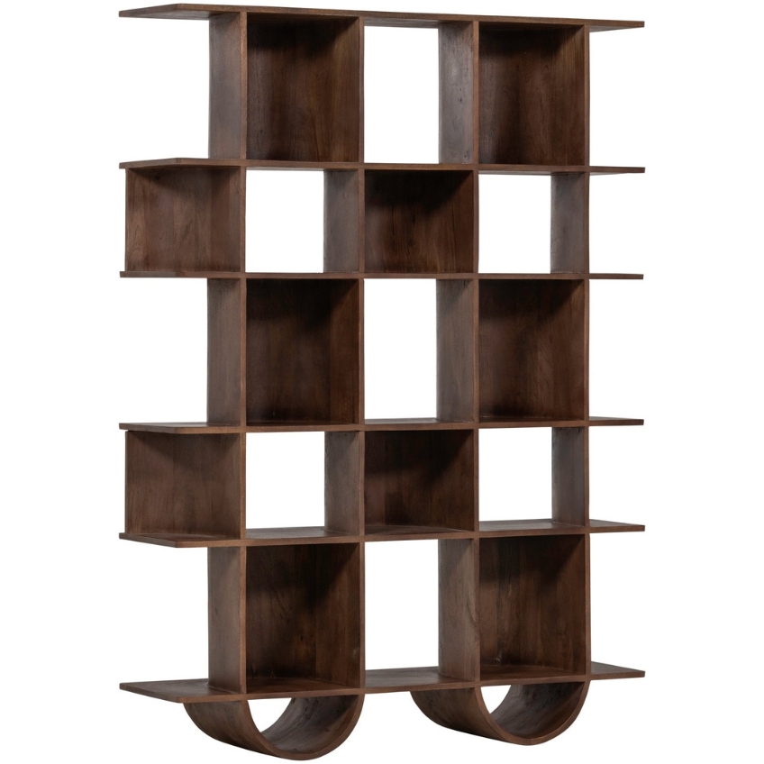 WOOOD Ořechová knihovna Sinne 180 x 130 cm