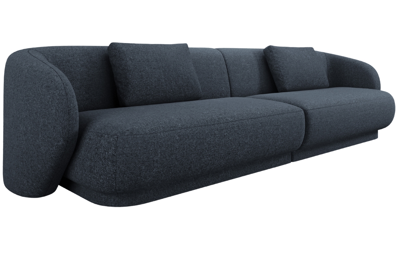 Cosmopolitan Design Modrá čalouněná čtyřmístná pohovka Camden 304 cm