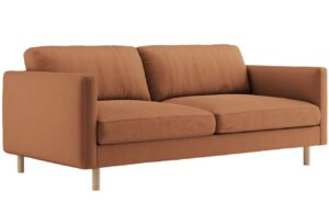 Micadoni Oranžová sametová trojmístná pohovka Eden 173 cm