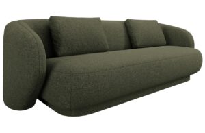 Cosmopolitan Design Zelená čalouněná trojmístná pohovka Camden 204 cm