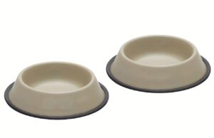 Kave Home Set dvou béžových nerezových misek Dalitso 21 cm