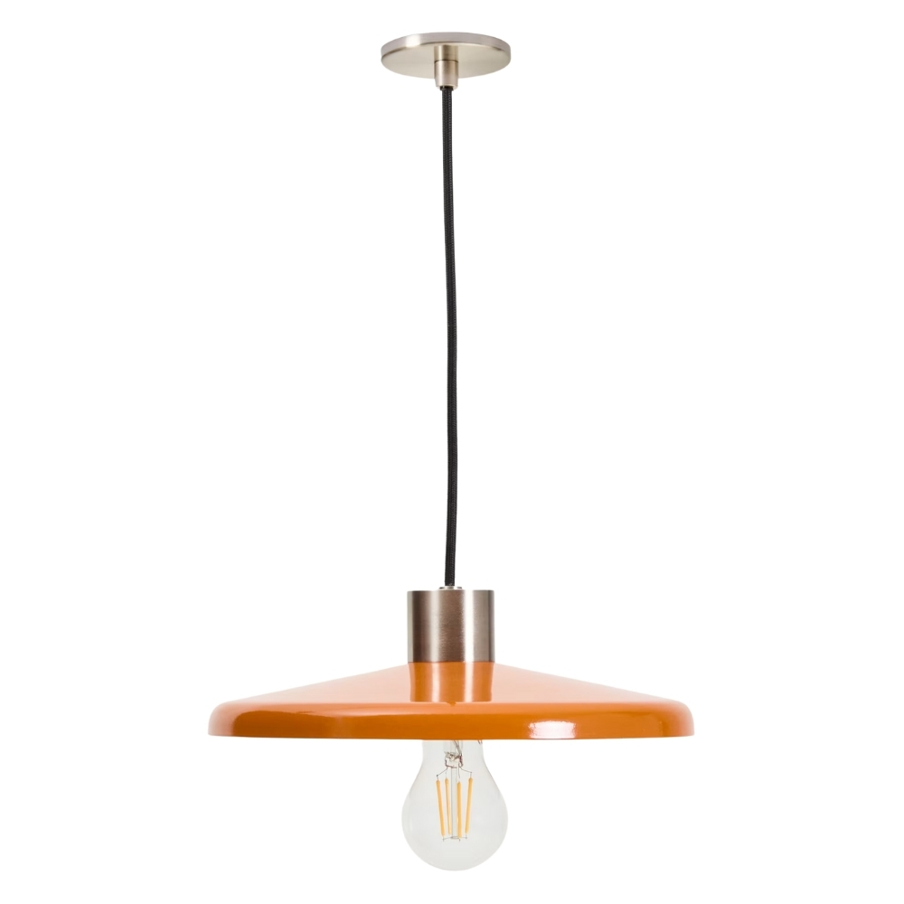 Kave Home Oranžové kovové závěsné světlo Nuvira 27 cm