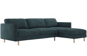 Micadoni Modrá rohová pohovka Eden 286 cm