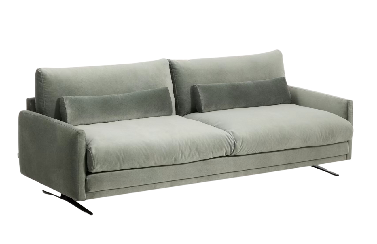 Kave Home Zelená sametová pohovka Veliro 240 cm