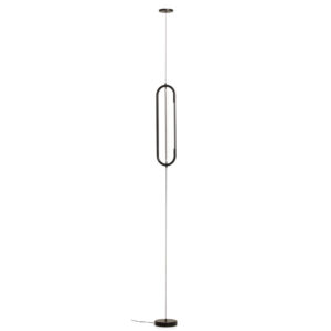 Kave Home Černé kovové napínací LED světlo Bow Ø 16 cm