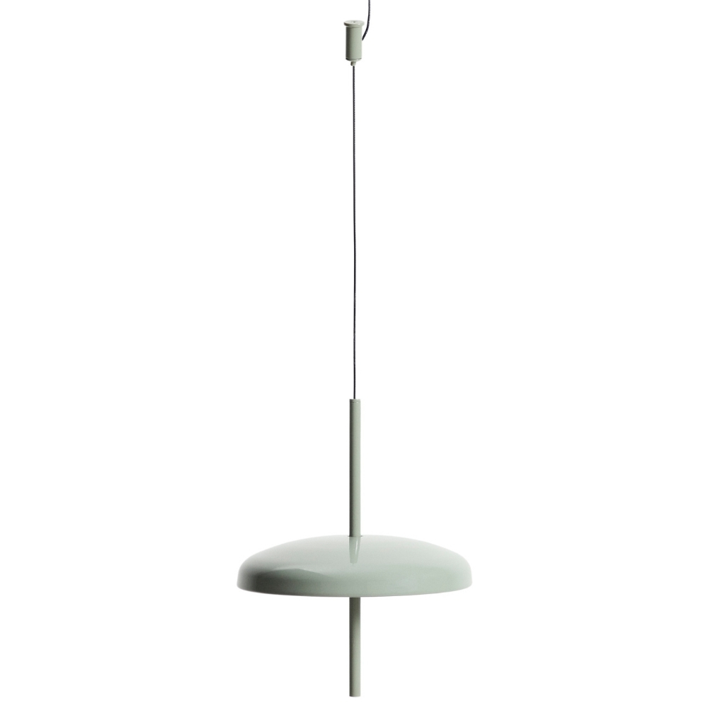 Kave Home Zelené kovové nabíjecí závěsné LED světlo Porte Ø 16 cm