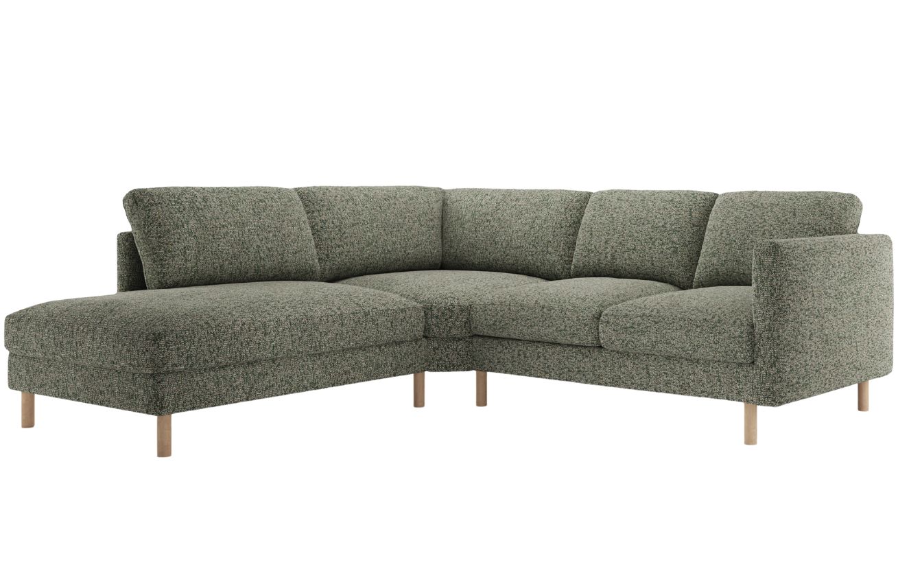 Micadoni Zelená rohová pohovka Eden 267 cm