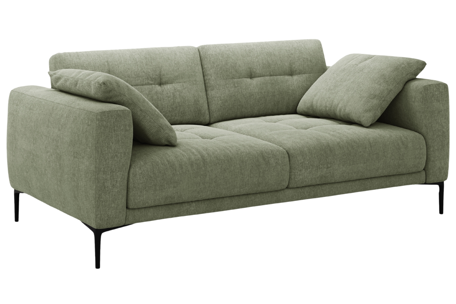 Micadoni Olivově zelená čalouněná trojmístná pohovka Bemy 200 cm