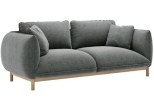 Micadoni Tmavě šedá dvoumístná pohovka Ada 178 cm