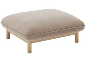 Micadoni Tmavě béžová podnožka Ada 95 x 65 cm