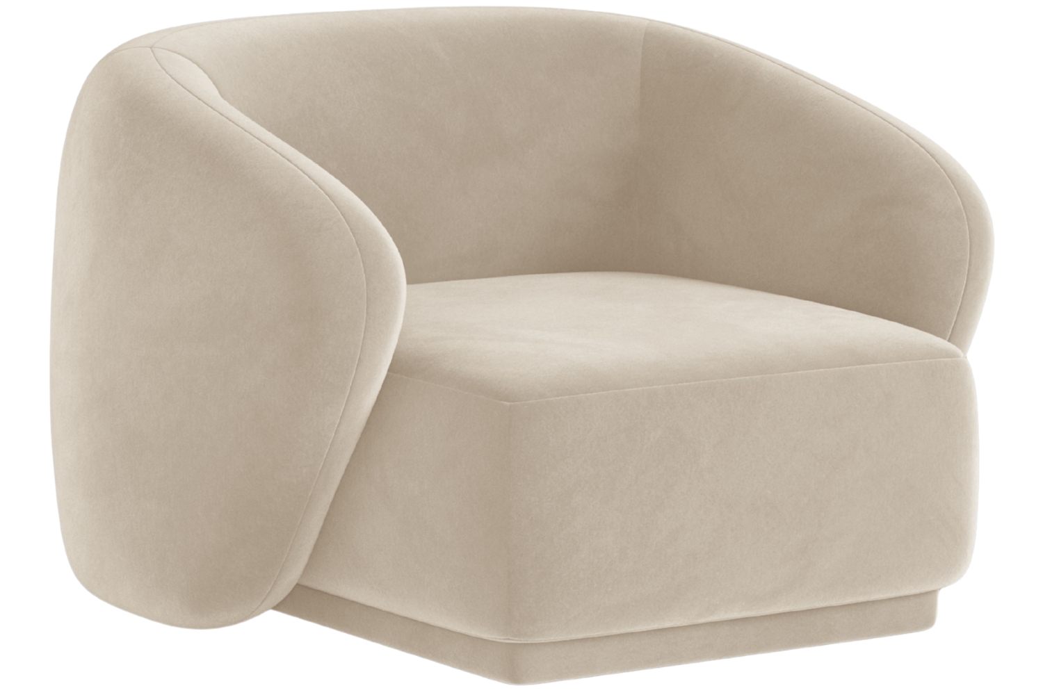 Maison Heritage Béžové sametové křeslo Jane