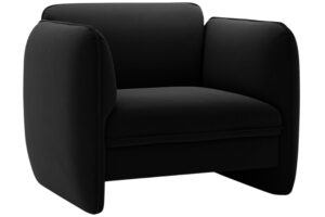 Micadoni Černé sametové křeslo Georgia