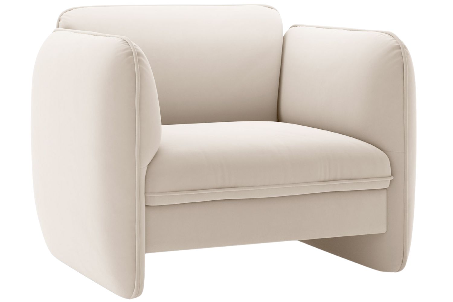 Micadoni Světle béžové sametové křeslo Georgia Micadoni Světle béžové sametové křeslo Georgia