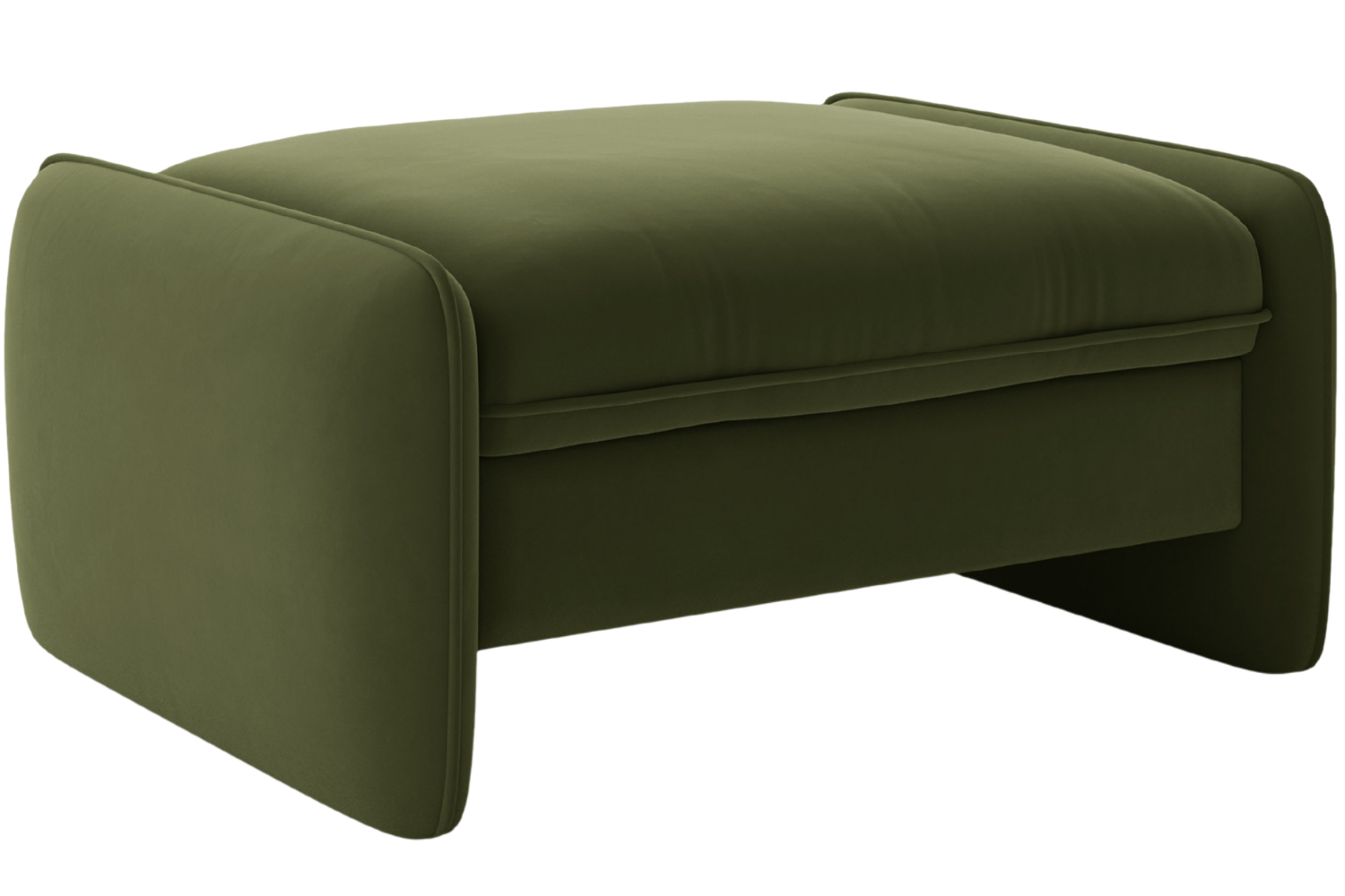 Micadoni Zelená sametová podnožka Georgia 95 x 70 cm