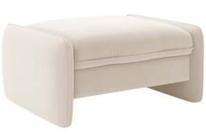 Micadoni Světle béžová sametová podnožka Georgia 95 x 70 cm