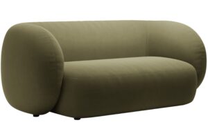 Micadoni Zelená sametová dvoumístná pohovka Kate 183 cm