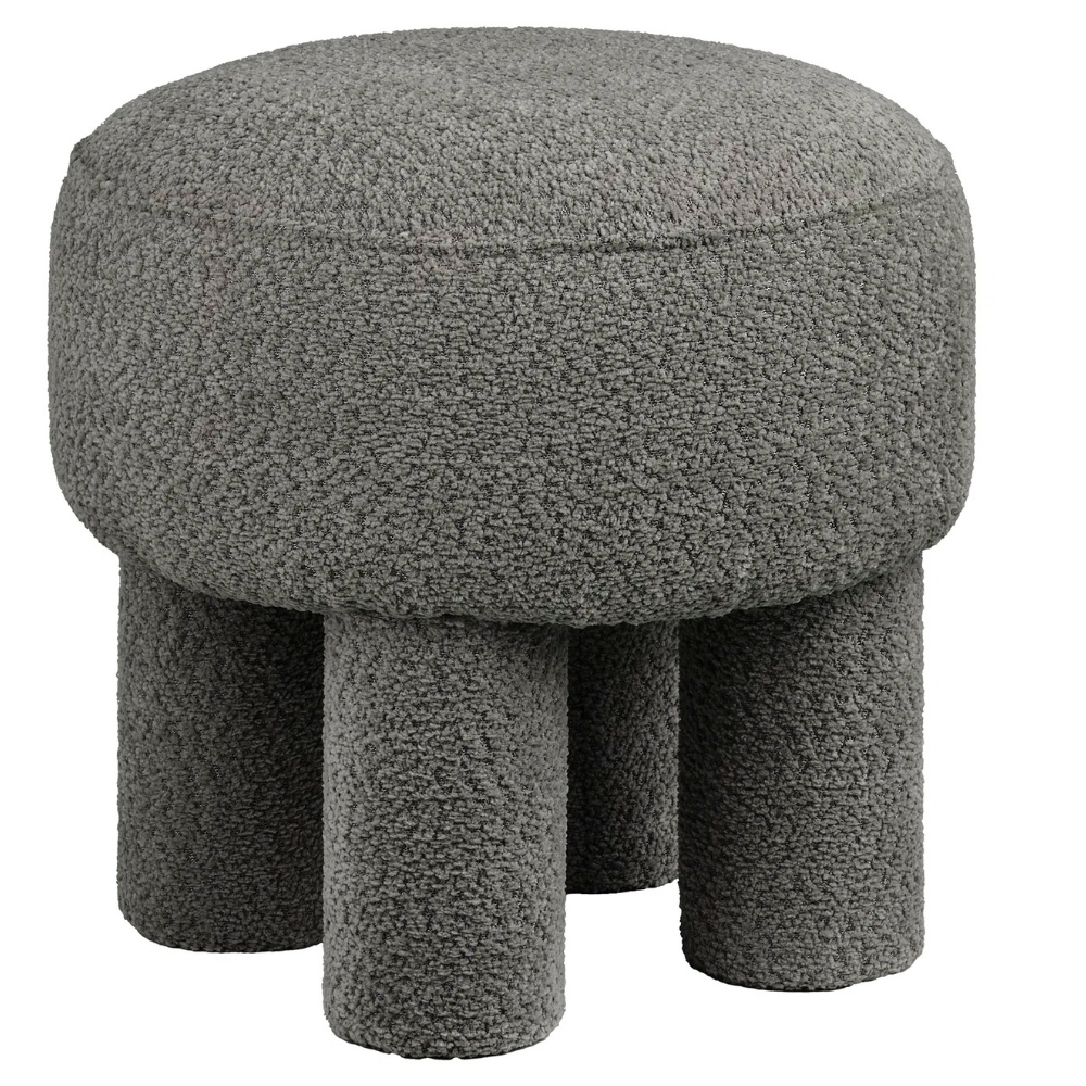 Nordic Living Šedý taburet Kanberra 43 cm