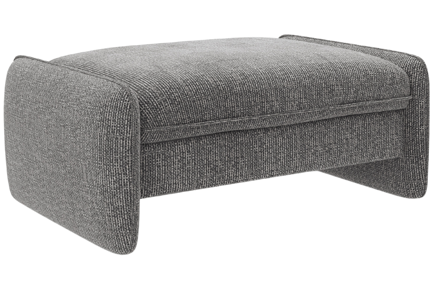 Micadoni Tmavě šedá podnožka Georgia 115 x 70 cm