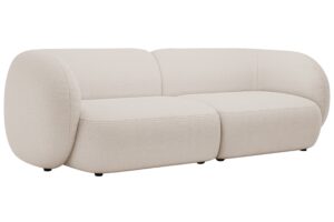 Micadoni Béžová bouclé čtyřmístná pohovka Kate 243 cm