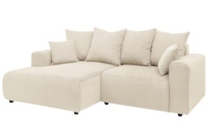 Bobochic Paris Béžová manšestrová rohová pohovka Enjoy 237 cm