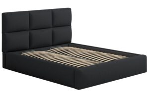 Windsor & Co Černá dvoulůžková postel Libera 160 x 200 cm s úložným prostorem