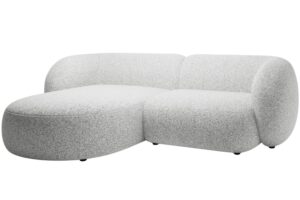 Micadoni Světle šedá rohová pohovka Kate 255 cm