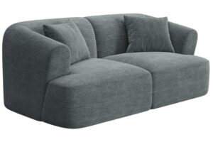 Cosmopolitan Design Šedá manšestrová dvoumístná pohovka Campi 180 cm