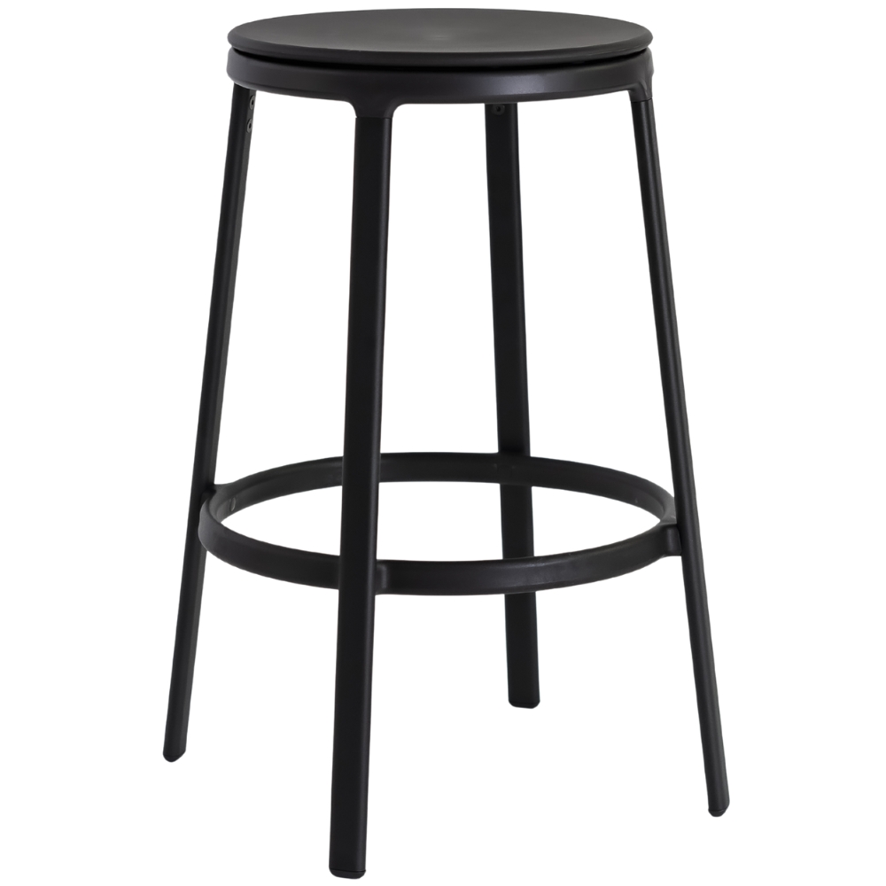 Infiniti Černá plastová otočná barová židle Round & Round 64