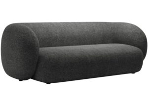 Micadoni Tmavě šedá trojmístná pohovka Kate 213 cm