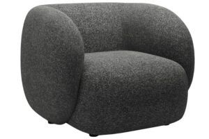 Tmavě šedé křeslo MICADONI Kate