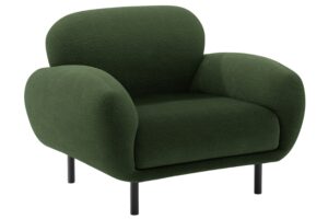 Micadoni Zelené bouclé křeslo Poppy