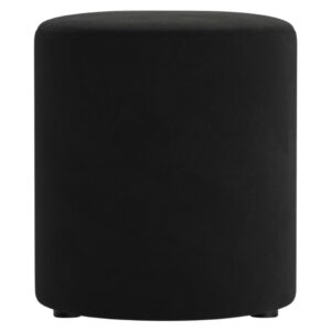 Micadoni Černý sametový taburet Dia 40 cm