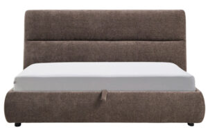 Kave Home Hnědá dvoulůžková postel Dafra 180 x 200 cm s úložným prostorem