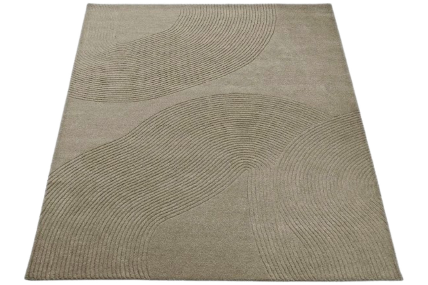 Bolia Tmavě béžový vlněný koberec Zen 170 x 240 cm
