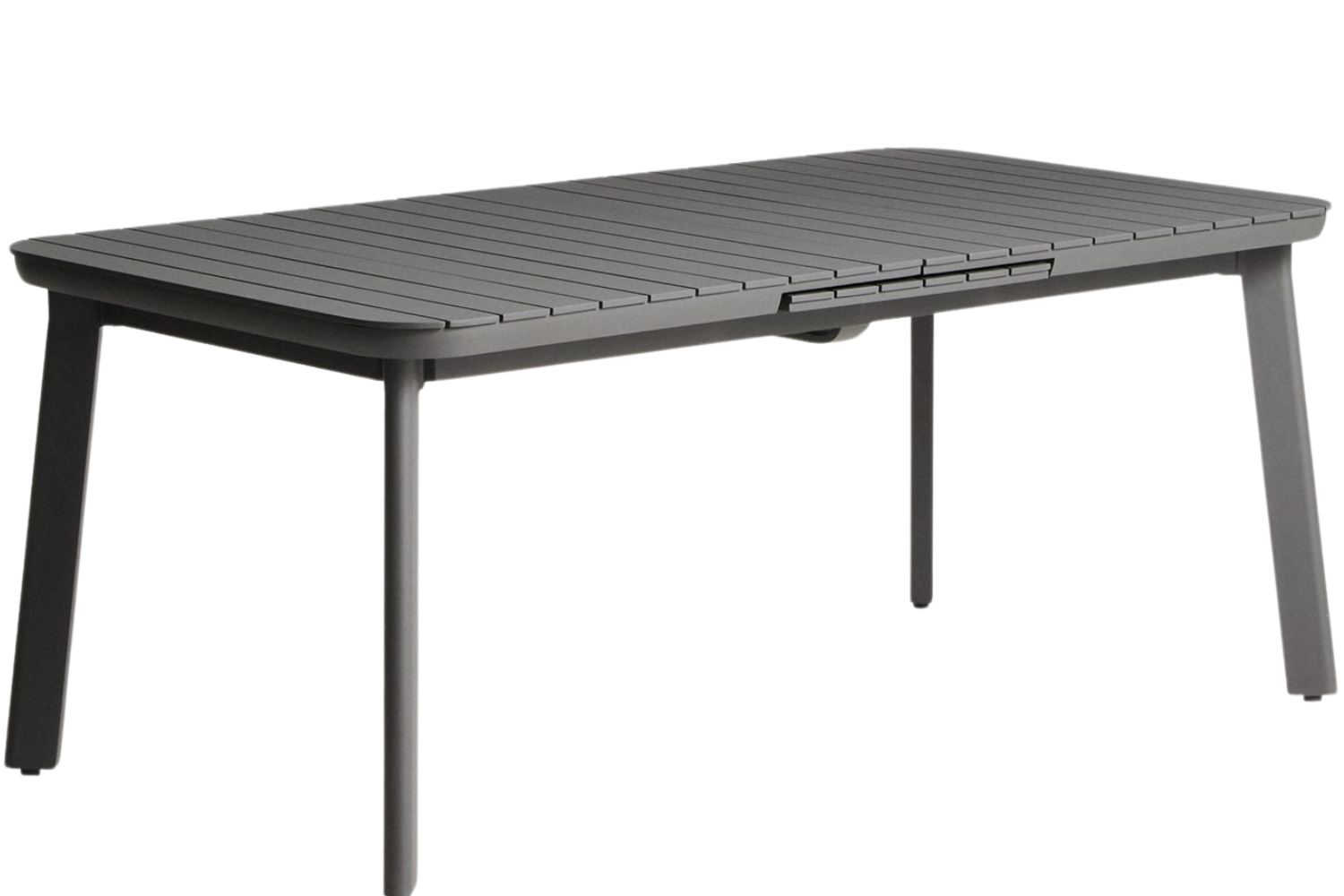 Šedý kovový zahradní rozkládací stůl kave home Izola 185/235 x 100 cm