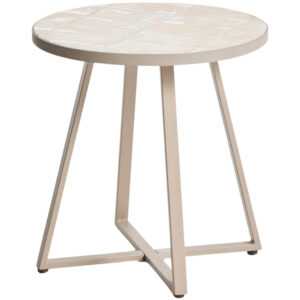 Kave Home Béžový zahradní stolek Tella Ø 45 cm