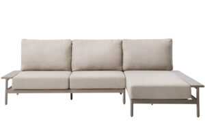 Kave Home Béžová zahradní rohová pohovka Vathi 250 cm