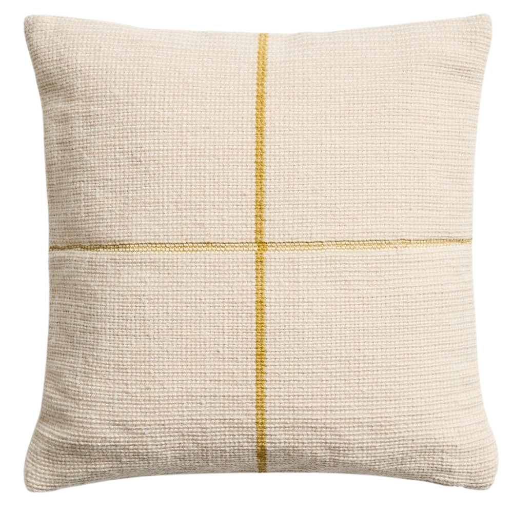 Kave Home Žlutý povlak na polštář Atima 45 x 45 cm
