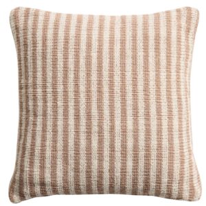 Kave Home Béžový pruhovaný povlak na polštář Dirome 45 x 45 cm
