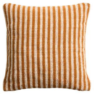 Kave Home Oranžový pruhovaný povlak na polštář Dirome 45 x 45 cm